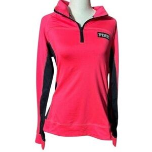 PINK Victoria's Secret Hot Pink and Black Hoodie